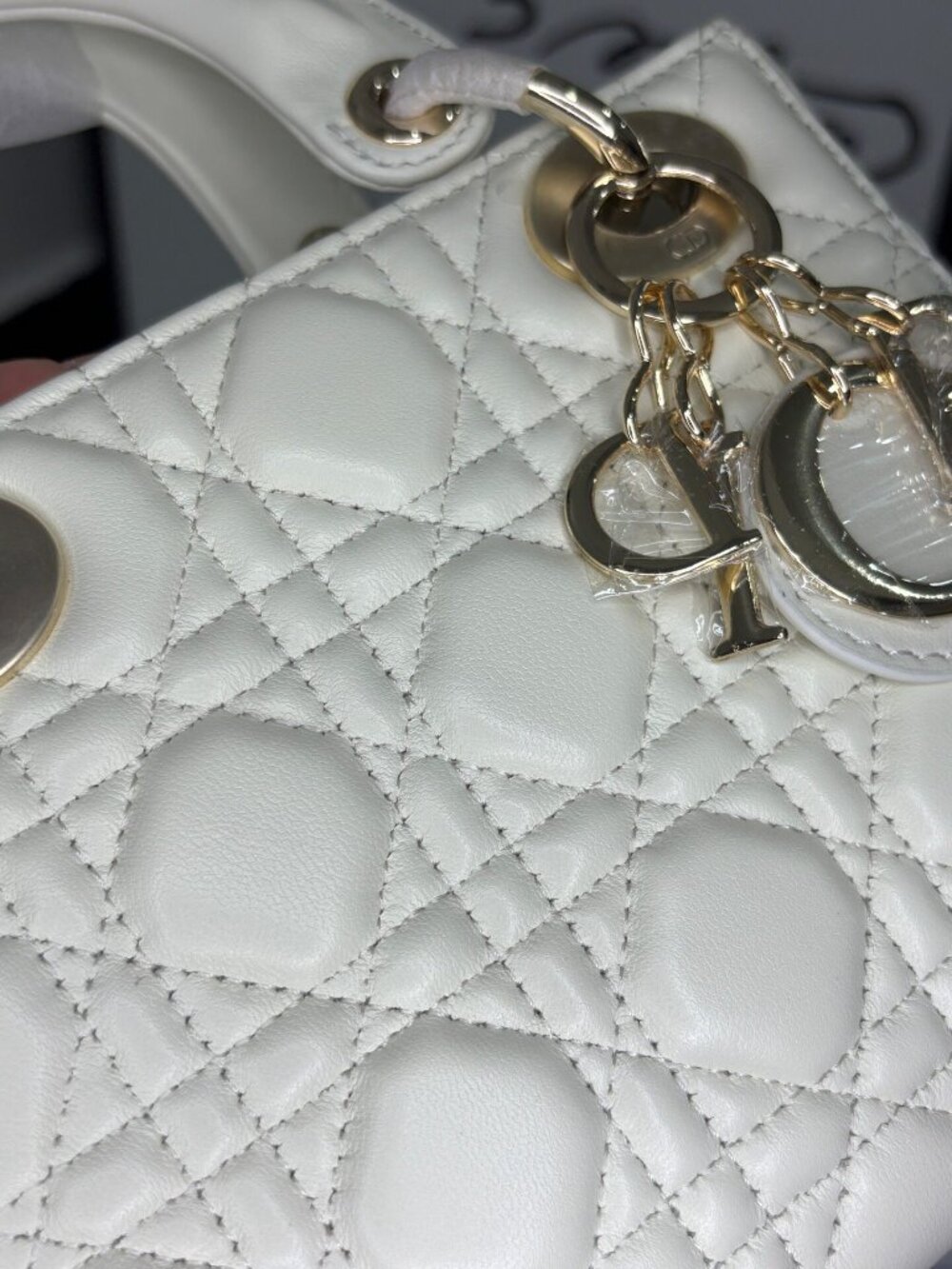 Small Lady Dior My ABCDiormodel in Latte Cannage Lambskin - Picture 2 of 8